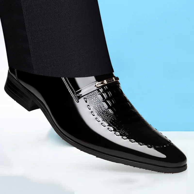 VEIGGARA | Chaussures d'affaires de luxe pour hommes, bout étroit.