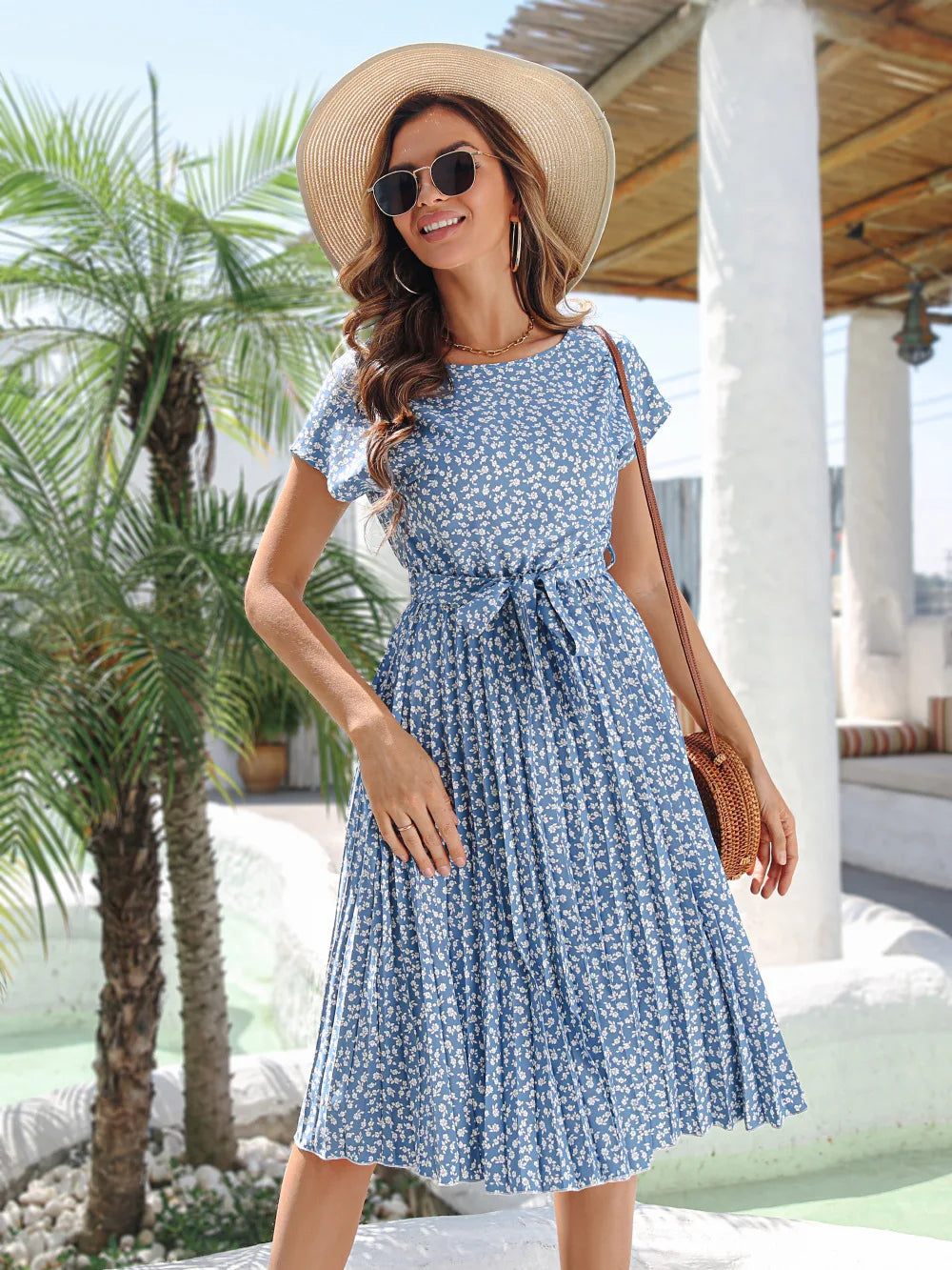 VEIGGARA | Robe à fleurs pour femmes pour le printemps et l'été