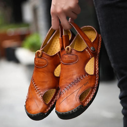VEIGGARA| Sandales orthopédiques en cuir pour hommes