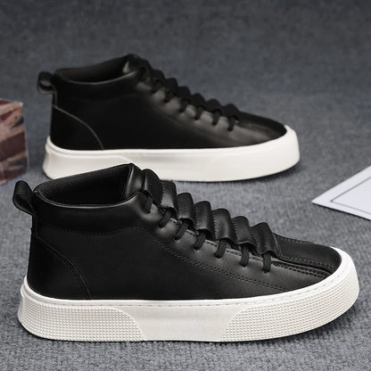VEIGGARA | Baskets d'automne pour hommes : Cuir et toile antidérapante
