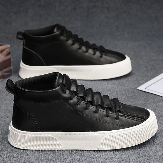 VEIGGARA | Baskets d'automne pour hommes : Cuir et toile antidérapante