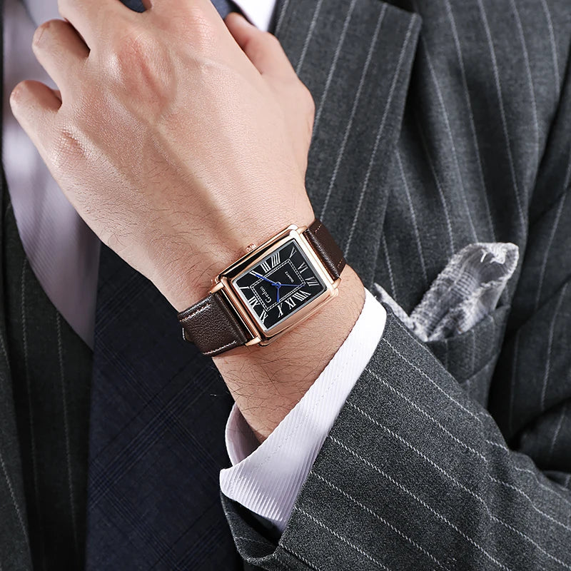 VEIGGARA | Nouvelle montre de luxe pour homme de forme rectangulaire