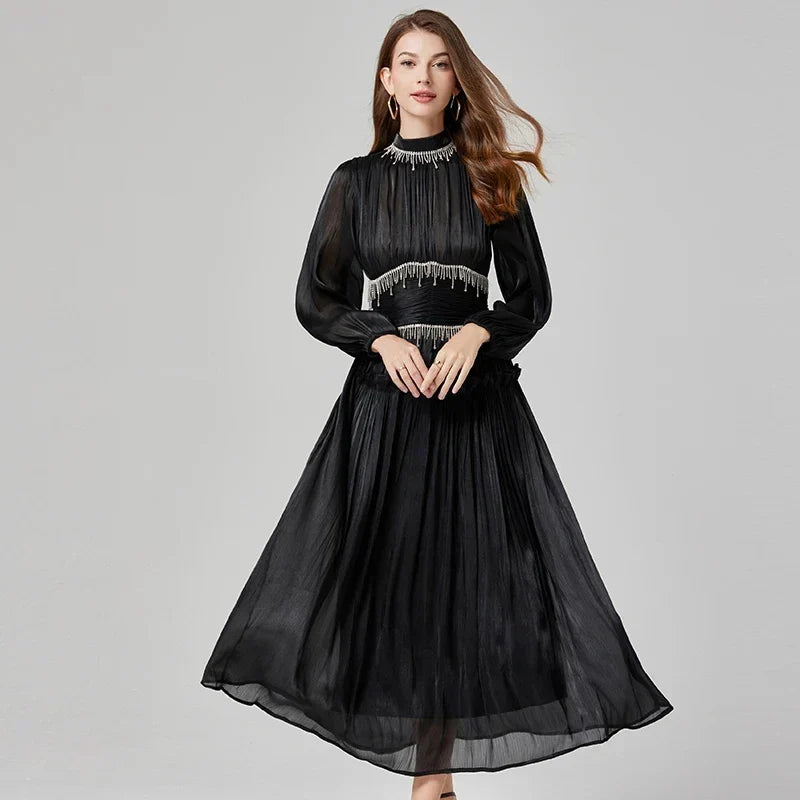 VEIGGARA | Robe de soirée en organza. Luxueuse et élégante