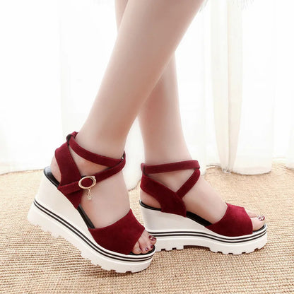 VEIGGARA | Sandales pour femmes 2024 : talons hauts à plateforme.