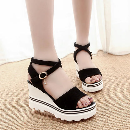 VEIGGARA | Sandales pour femmes 2024 : talons hauts à plateforme.