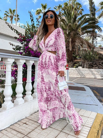 VEIGGARA | Robe femme 2024 Manches longues et décolleté