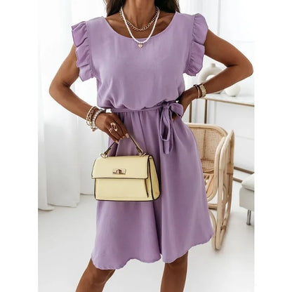 VEIGGARA | Robe décontractée pour femmes avec lien à la taille