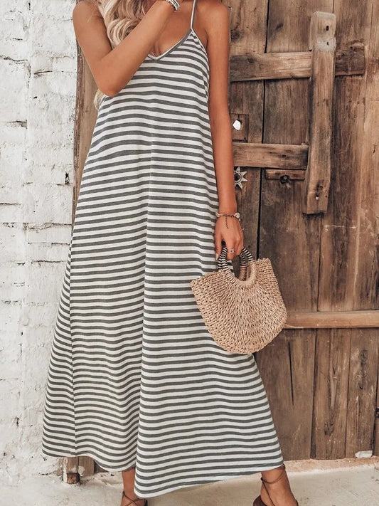 VEIGGARA | Robe rayée pour femme - Polyvalente et parfaite