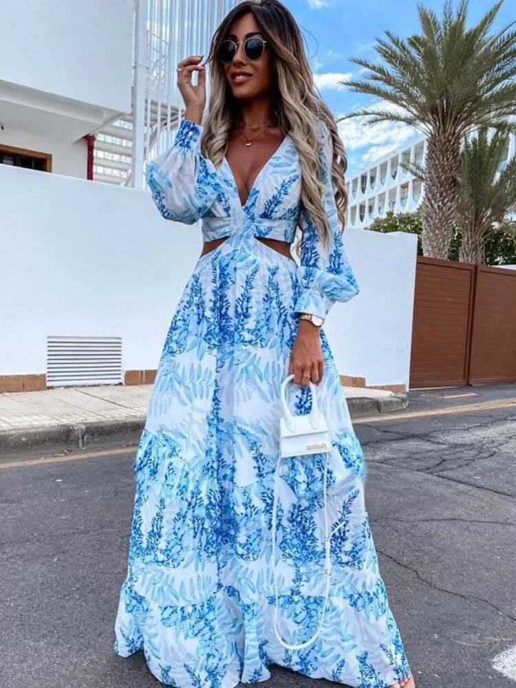 VEIGGARA | Robe femme 2024 Manches longues et décolleté