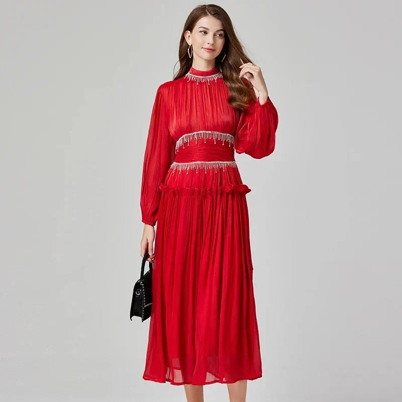 VEIGGARA | Robe de soirée en organza. Luxueuse et élégante