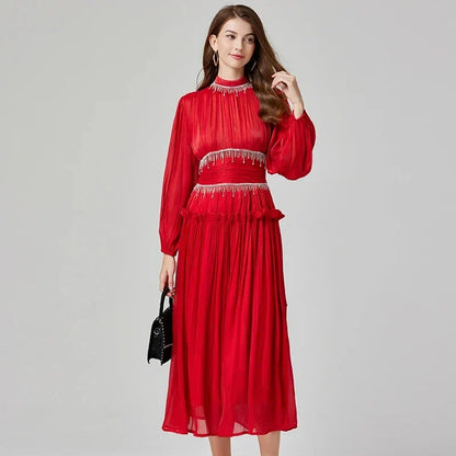 VEIGGARA | Robe de soirée en organza. Luxueuse et élégante