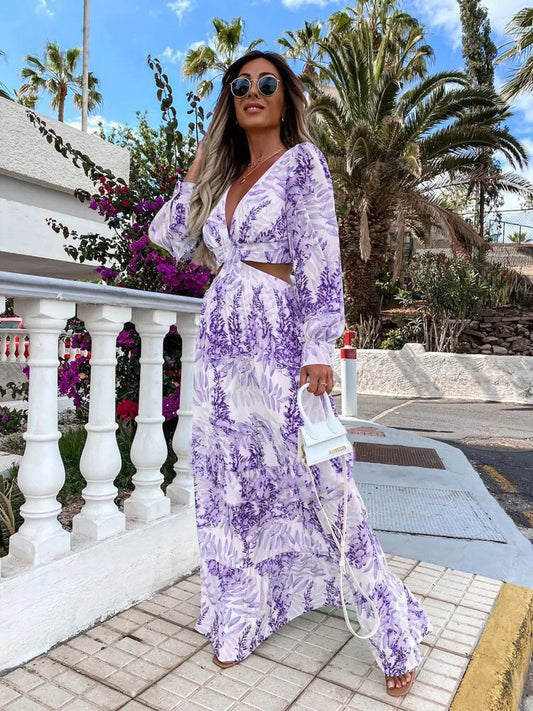 VEIGGARA | Robe femme 2024 Manches longues et décolleté
