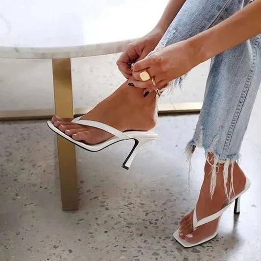 VEIGGARA | Pantoufles pour femmes été 2024 : mode sexy avec talons fins