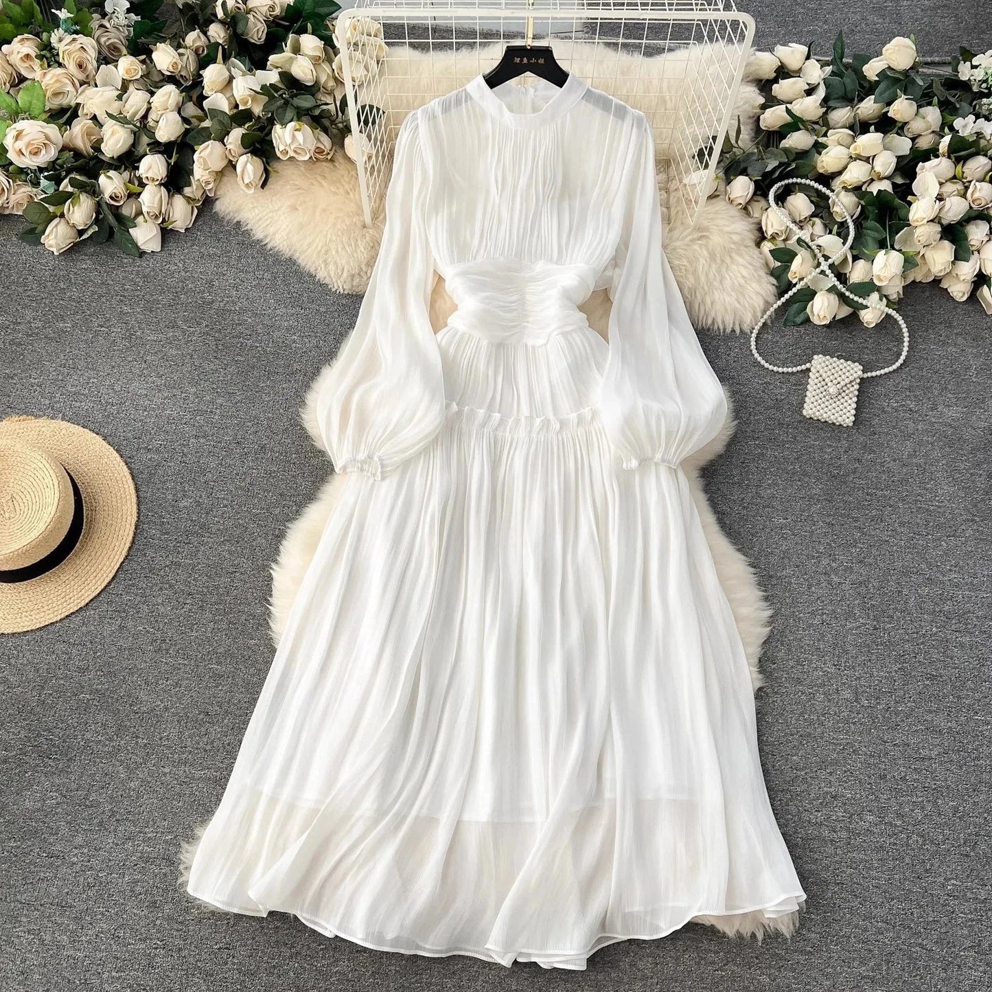 VEIGGARA | Robe de soirée en organza. Luxueuse et élégante