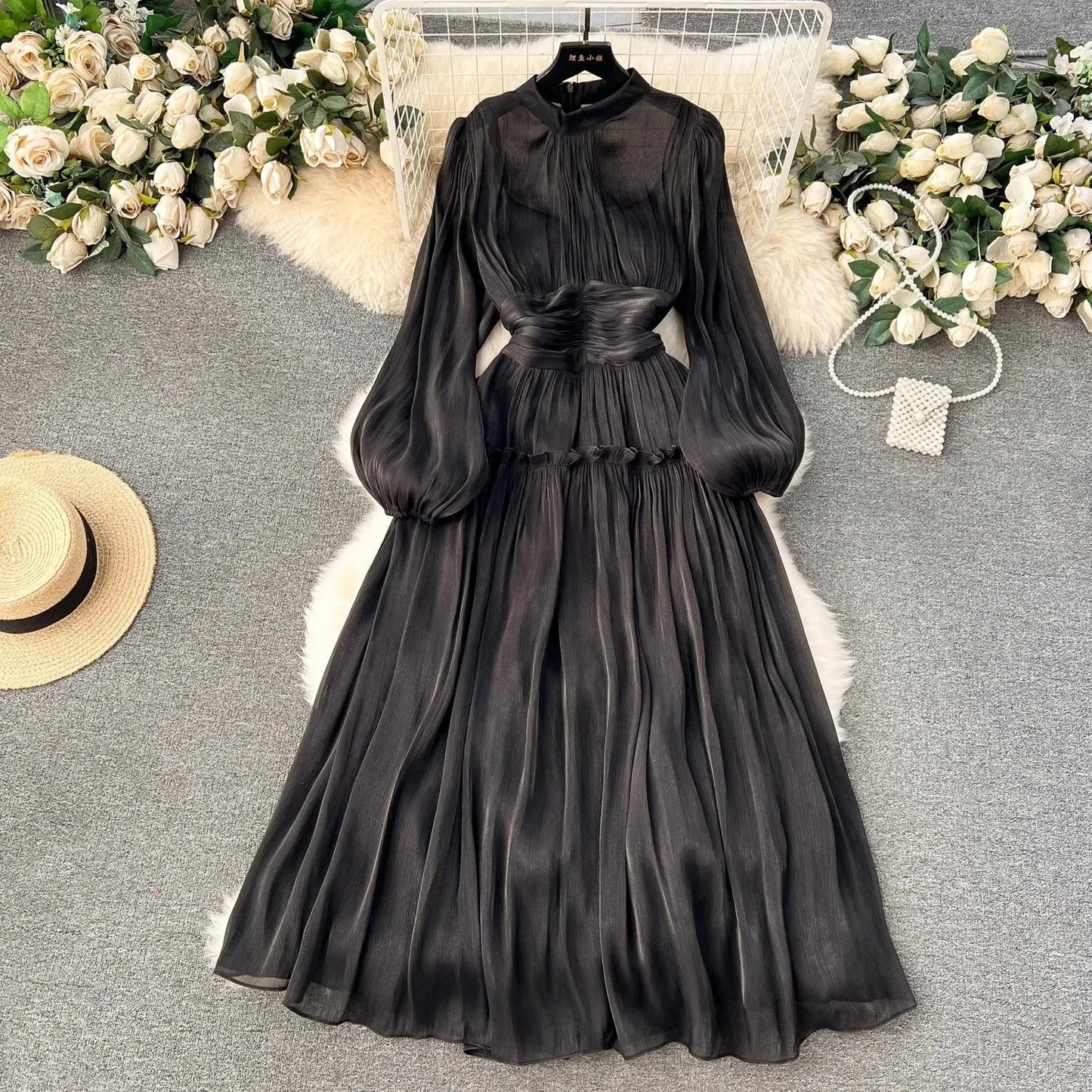 VEIGGARA | Robe de soirée en organza. Luxueuse et élégante