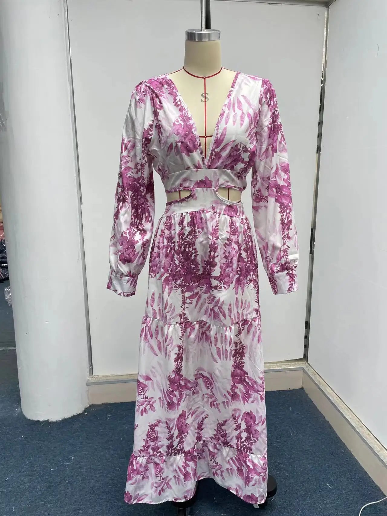 VEIGGARA | Robe femme 2024 Manches longues et décolleté