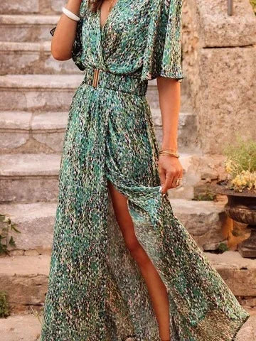 VEIGGARA | Robe à fleurs sexy 2024 Elégante avec dentelles