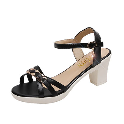 VEIGGARA | Sandale à talon haut pour femme avec strass.