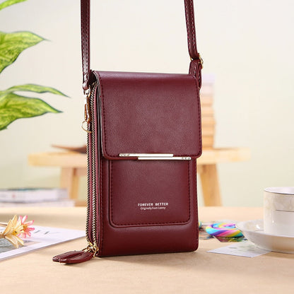 VEIGGARA™ | Sac à bandoulière en cuir avec écran tactile